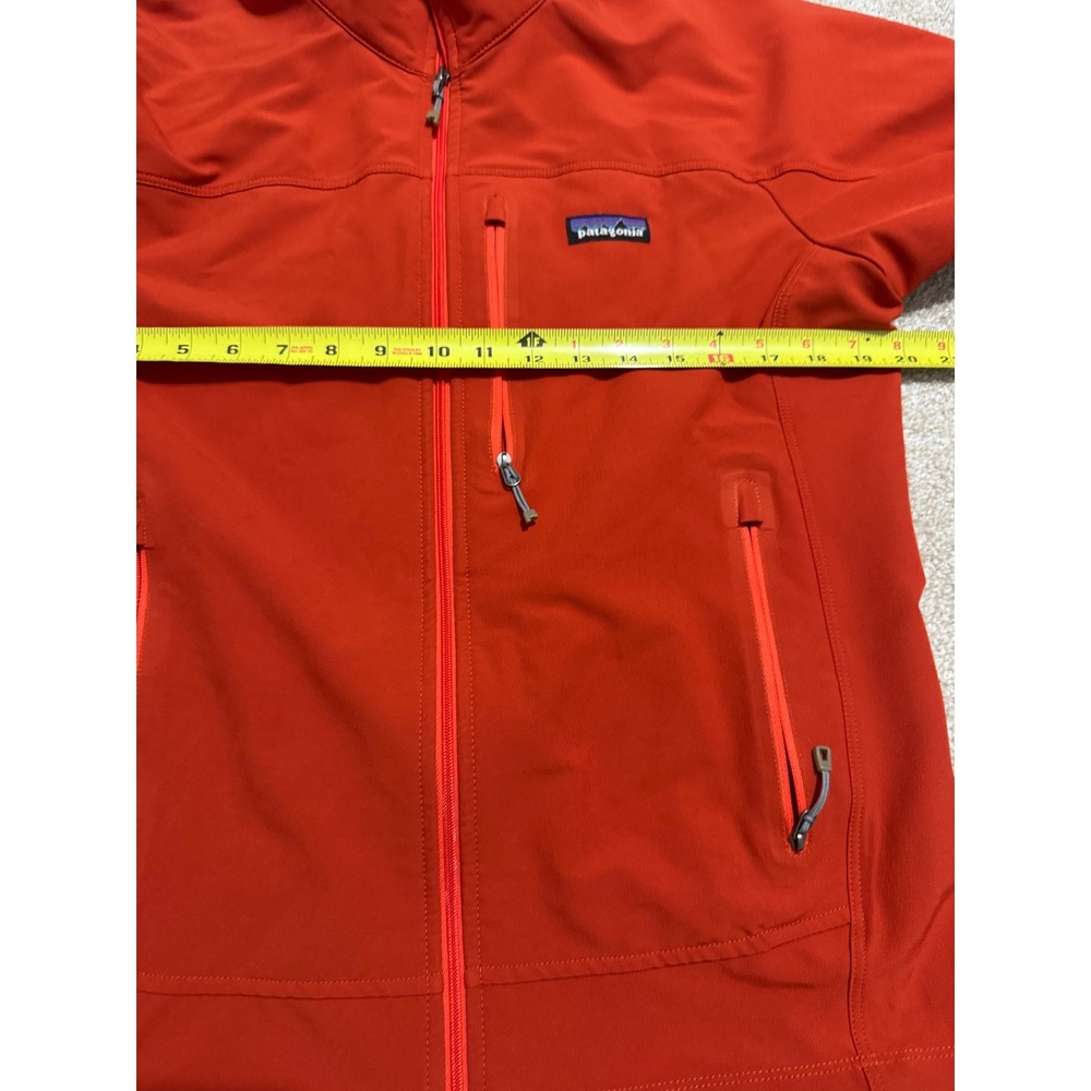 Patagonia Adze Softshell Jacket Mens Small Rust Windproof Full Zip Fleece Lined - Picture 10 of 10